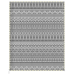 Outsunny Outdoor Rug Carpet with USB Lights Reversible Patio Rug with Carry Bag for Camping 10' x 8'