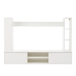 Stylish TV Wall Unit Set for TVs up to 80 Inches with Display Cabinets, Spacious Media TV Cabinet Set with 3 Doors, 71" L x 13.5" W x 48.5" H, White