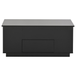 4-in-1 Coffee Table with Height-Adjustable Hydraulic Lift, Versatile Center Table with 2 Soft-Close Drawers, 39.5" L x 19.5" W x 23" H, Black