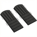 Outsunny Set of 2 Patio Chair Cushions, High Back Adirondack Chair Cushion with Ties, High-Density Foam, Black