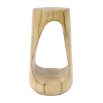 Modern End Table with Unique Wood Grain Texture and All-Weather Durability, Sturdy Side Table with 200 Lbs Capacity, 15" L x 15" W x 26.5" H, Natural