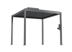 FlexPatio POWER+ Gen 2 Motorized Pergola – Motorized Louvers, 10'L x 10'W, Gray, 6063-T5 Aluminum