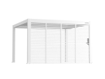 Flexpatio Privacy Shutter Walls — All-Aluminum Adjustable 0–180° Side Shutter Add-On, 13' Side, White for Pergola Privacy and Shade