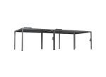 FlexPatio POWER+ Gen 2 Motorized Pergola — 13'L x 33'W Gray 6063-T5 Aluminum with Motorized Louvers