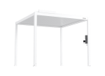 FlexPatio POWER+ Gen 2 Motorized Pergola 10'L x 10'W White - 6063-T5 Aluminum, Motorized Louvers, LED