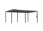 FlexPatio POWER+ Gen 2 Motorized Pergola, 13'L x 20'W Gray – 6063-T5 Aluminum, Motorized Louvers & LED