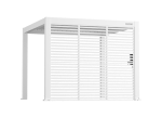 Flexpatio Privacy Shutter Walls — All-Aluminum Adjustable 0–180° Side Shutter Add-On, 10' Side, White for Pergola Privacy and Shade