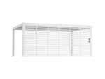 Flexpatio Privacy Shutter Walls Adjustable All-Aluminum Shutters 20' Side White - Pergola Privacy & Shade