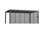 Flexpatio Privacy Shutter Walls Adjustable 0–180° All-Aluminum Panel Add-On, 20' Side Gray for Pergola Shade and Privacy Control