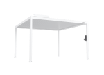 FlexPatio POWER+ Gen 2 Motorized Pergola with Motorized Louvers and LED, 13'L x 13'W White 6063-T5 Aluminum Outdoor Pavilion