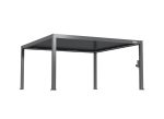 FlexPatio POWER+ PRO Gen 2 Motorized Pergola 16' x 16' Gray — 6063-T5 Aluminum Louvered Roof with LED and IP68 Outlets