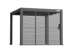 Flexpatio Privacy Shutter Walls Adjustable All-Aluminum Shutters for Pergola - 10' Side Gray, 0–180° Light and Airflow Control