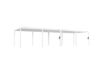 FlexPatio POWER+ Gen 2 Motorized Pergola, 13'L x 40'W, White - 6063-T5 Aluminum, Motorized Louvers