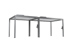 FlexPatio POWER+ Gen 2 Motorized Pergola, Motorized Louvered Aluminum Patio Cover - 10'L x 23'W, Gray with White Louvers
