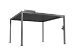 FlexPatio POWER+ Gen 2 Motorized Pergola - Motorized Louvered 6063-T5 Aluminum Patio Cover, 13'L x 13'W, Gray