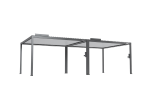 FlexPatio POWER+ Gen 2 Motorized Pergola 13'L x 26'W Gray with White Louvers 6063-T5 Aluminum, Motorized Louvers