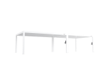 FlexPatio POWER+ PRO Gen 2 Motorized Pergola, 13' x 36' (10-Post) White, Motorized Louvers & LED Lighting