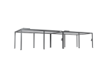 FlexPatio POWER+ Gen 2 Motorized Pergola 13'L x 40'W Gray with White Louvers 6063-T5 Aluminum 8'2'' H