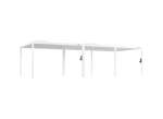 FlexPatio POWER+ Gen 2 Motorized Pergola, 13'L x 33'W, White - 6063-T5 Aluminum, Motorized Louvers