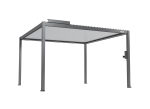 FlexPatio POWER+ Gen 2 Motorized Pergola, 13'L x 13'W Gray with White Louvers, 6063-T5 Aluminum, Motorized Louvers & LED Lighting
