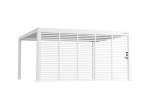 Flexpatio Privacy Shutter Walls Adjustable All-Aluminum Shutters 16' Side White - Pergola Privacy & Shade