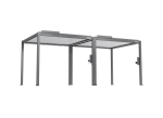 FlexPatio POWER+ Gen 2 Motorized Pergola, Motorized Louvered Aluminum Patio Cover - 10'L x 20'W, Gray with White Louvers