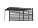 Flexpatio Privacy Shutter Walls Adjustable 0–180° All-Aluminum Panel Add-On, 16' Side Gray for Pergola Shade and Airflow Control