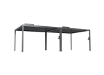 FlexPatio POWER+ Gen 2 Motorized Pergola, 13'L x 26'W Gray – 6063-T5 Aluminum, Motorized Louvers & LED Lighting