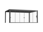 Flexpatio Glass Doors for Gen 2 Perogla - 10mm Tempered Glass Sliding Doors, 100% Aluminum Rail, 20' Side Gray