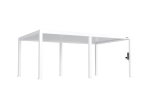 FlexPatio POWER+ PRO Gen 2 Motorized Pergola – 13' x 20' (6-Post) White, 6063-T5 Aluminum, Motorized Louvers, LED Lighting, IP68 Outlets
