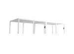 FlexPatio POWER+ PRO Gen 2 Motorized Pergola 13' x 40' (12-Post) White 6063-T5 Aluminum, Motorized Louvers, LED
