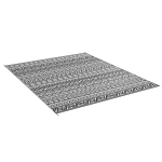 Outsunny Reversible Outdoor Rug Carpet RV Camping Rugs with Carry Bag, 8' x 10', Gray & Cream White Boho