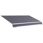 Outsunny 11' x 8' Outdoor Sunshade Canopy Awning Cover, Retractable Awning Fabric Replacement, UV Protection, Grey