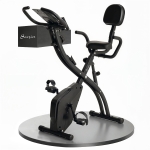 Soozier 3 in 1 Folding Exercise Bike, Foldable Stationary Bike with 8-Level Magnetic Resistance, Adjustable Seat, Black