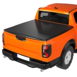 Outsunny 6.5'' Soft Tri-Fold Truck Bed Tonneau Cover for 6.4 ft Bed, Truck Bed Cover with Seal Strip, Black