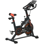 Soozier Adjustable Upright Stationary Exercise Bike w/ LCD Display, Indoor Cycling Bike for Home w/ Adjustable Resistance, Red