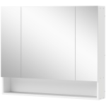 kleankin Wall Mounted Bathroom Medicine Cabinet with Mirror and Adjustable Shelves, White