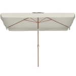 Outsunny Patio Umbrella 118.1" x 78.7" Outdoor Parasol UV50+ Protection in White
