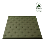 Comfortable 4-Inch Futon Mattress with High-Density Foam, Breathable Floor Sleeping Pad for Bedrooms, 75" L x 39" W x 4" H, Antique Green