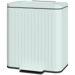 HOMCOM Trash Can, 2 x 5.3 Gallon (2 x 20 L) Garbage Can with Soft-Close Lid, Removable Inner Buckets for Kitchen Home Office