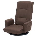 Swivel Floor Chair with 14-Angle Adjustable Backrest, Versatile Floor Lounger for Gaming, Meditation, and TV Watching, 18"L x 18.5"W x 30.5"H, Brown