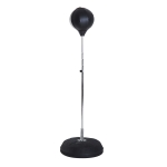 Soozier Boxing Bag with Stand, Freestanding Punching Bag with 49.6"-56.7" Adjustable Height, Fillable Base, Pump, Gloves, Black