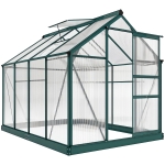 Outsunny 6.2' x 8.3' x 6.6' Clear Polycarbonate Greenhouse, Large Walk-In Green House w/ Slide Door