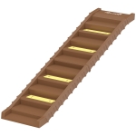PawHut Foldable Dog Car Ramp, Dog Ramp with Anti-Slip Steps, Pet Stairs for Senior Pets to Access Cars and High Beds, Brown