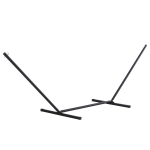 Outsunny 11.8'L Hammock Stand Extra Long Heavy Duty Straight Pole Day Bed Swing Metal Frame Simple Set Up Garden Outdoor Camping Picnic Use Black
