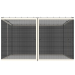 Outsunny Replacement Mosquito Netting for Gazebo 10' x 12' Black Screen Walls for Canopy with Zippers, Cream White