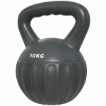 Soozier Kettlebell, 22 lbs Kettle Bell with Non-Slip Handle for Home Gym, Weight Lifting and Strength Training, Grey