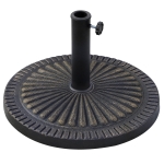 Outsunny 31 lbs Resin Round Market Umbrella Base Holder 19" Decorative Parasol Stand for Patio, Outdoor, Backyard, Bronze