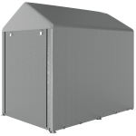 Outsunny 4 x 6ft Outdoor Storage Shed Tent, Portable Shed with Roll-up Door for Motorcycle, Bike, Garden Tools