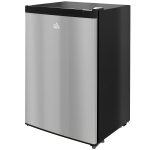 HOMCOM Upright Freezer, 3 Cu.Ft Mini Freezer with Reversible Single Door, Adjustable Thermostat for Home, Dorm, Silver